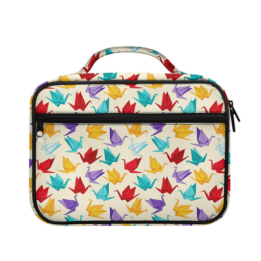 Colorful Origami Crane Pattern Print Briefcase Bible Bag