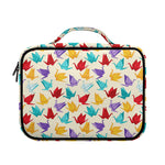 Colorful Origami Crane Pattern Print Briefcase Bible Bag