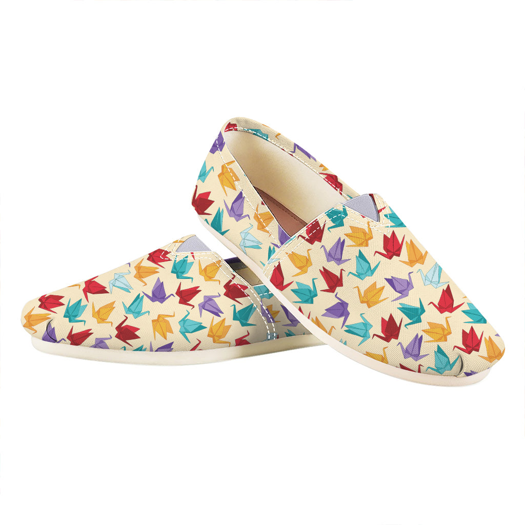 Colorful Origami Crane Pattern Print Casual Shoes