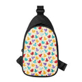 Colorful Origami Crane Pattern Print Sling Bag