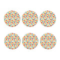 Colorful Origami Crane Pattern Print Coaster Set