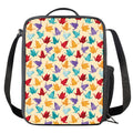 Colorful Origami Crane Pattern Print Crossbody Lunch Bag