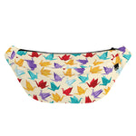 Colorful Origami Crane Pattern Print Fanny Pack
