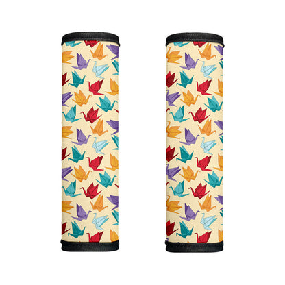 Colorful Origami Crane Pattern Print Handle Covers