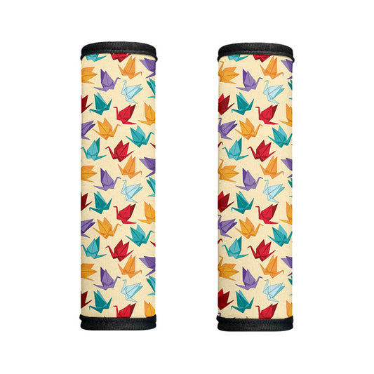 Colorful Origami Crane Pattern Print Handle Covers