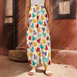 Colorful Origami Crane Pattern Print Harem Pants