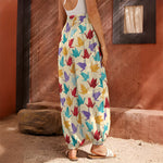 Colorful Origami Crane Pattern Print Harem Pants