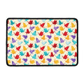Colorful Origami Crane Pattern Print Kitchen Mat