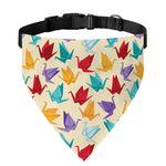 Colorful Origami Crane Pattern Print Over The Collar Dog Bandana