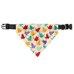 Colorful Origami Crane Pattern Print Over The Collar Dog Bandana
