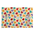 Colorful Origami Crane Pattern Print Placemat