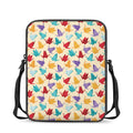 Colorful Origami Crane Pattern Print Rectangular Crossbody Bag