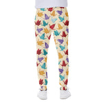 Colorful Origami Crane Pattern Print Scuba Joggers