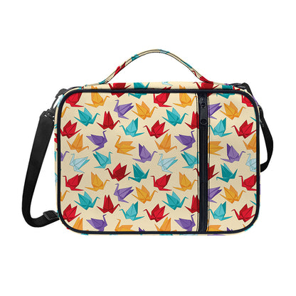 Colorful Origami Crane Pattern Print Shoulder Strap Bible Bag