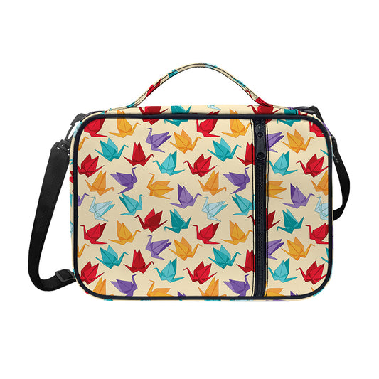 Colorful Origami Crane Pattern Print Shoulder Strap Bible Bag