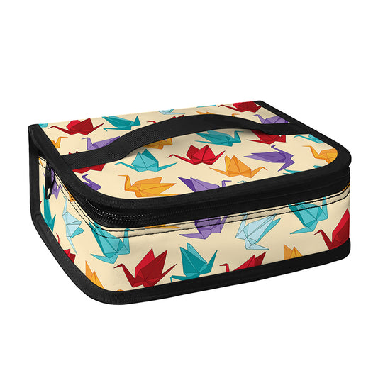 Colorful Origami Crane Pattern Print Small Lunch Bag
