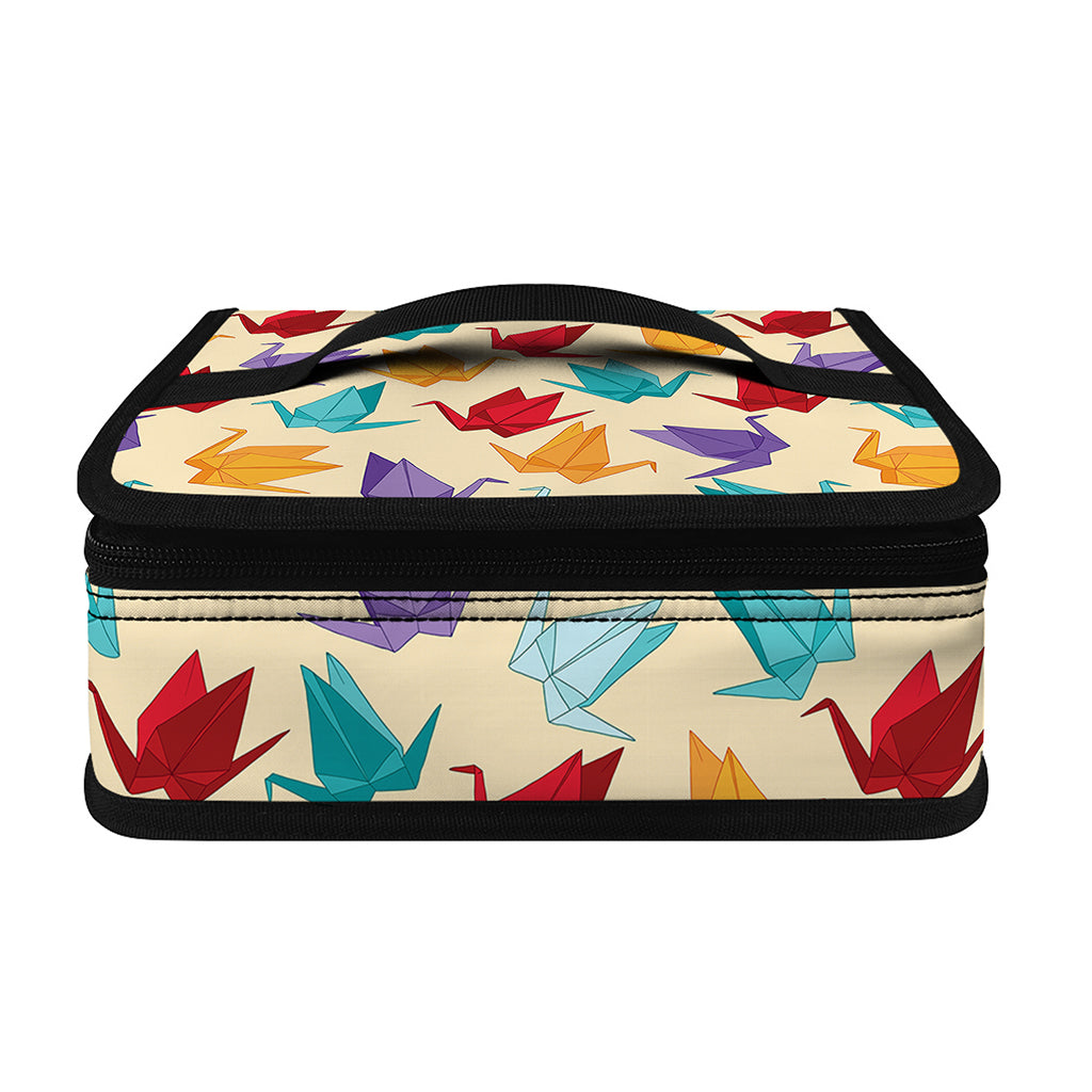 Colorful Origami Crane Pattern Print Small Lunch Bag