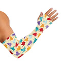 Colorful Origami Crane Pattern Print Sun Protection Arm Sleeves