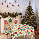 Colorful Origami Crane Pattern Print Tablecloth