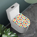 Colorful Origami Crane Pattern Print Toilet Lid Cover