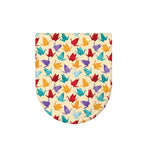 Colorful Origami Crane Pattern Print Toilet Lid Cover