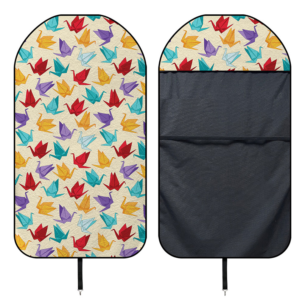 Colorful Origami Crane Pattern Print Waterproof Car Seat Cover