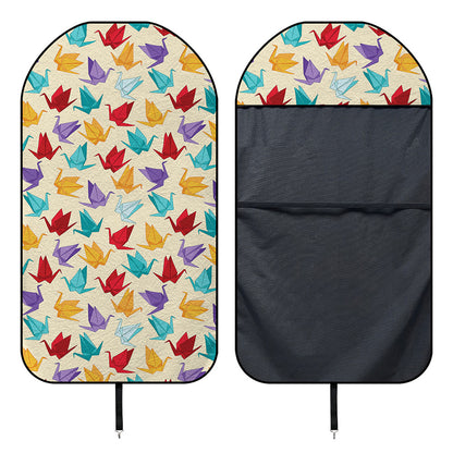 Colorful Origami Crane Pattern Print Waterproof Car Seat Cover