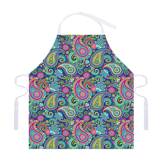 Colorful Paisley Pattern Print Adjustable Apron