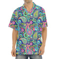Colorful Paisley Pattern Print Aloha Shirt