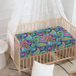 Colorful Paisley Pattern Print Baby Crib Sheet