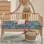 Colorful Paisley Pattern Print Baby Crib Sheet