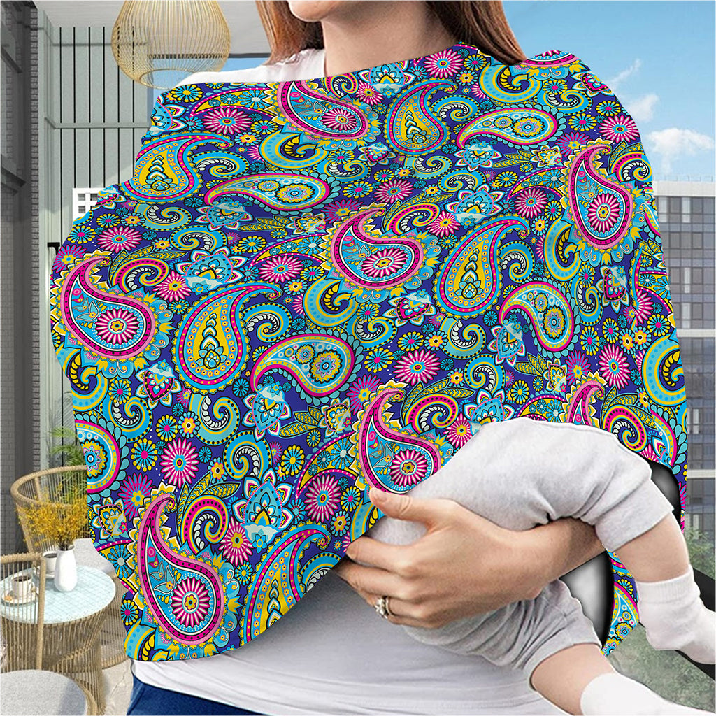 Colorful Paisley Pattern Print Baby Seat Cover
