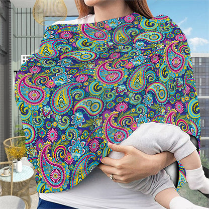 Colorful Paisley Pattern Print Baby Seat Cover