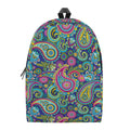 Colorful Paisley Pattern Print School Backpack