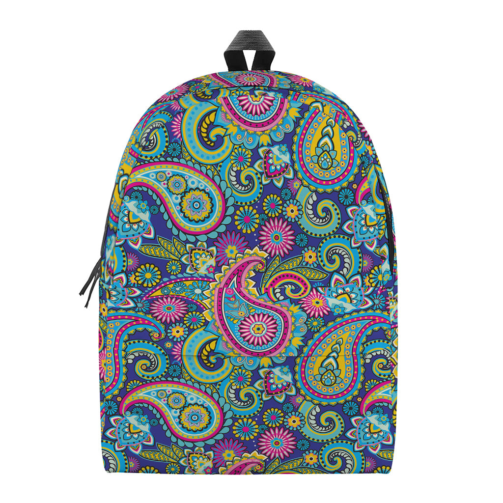 Colorful Paisley Pattern Print Backpack