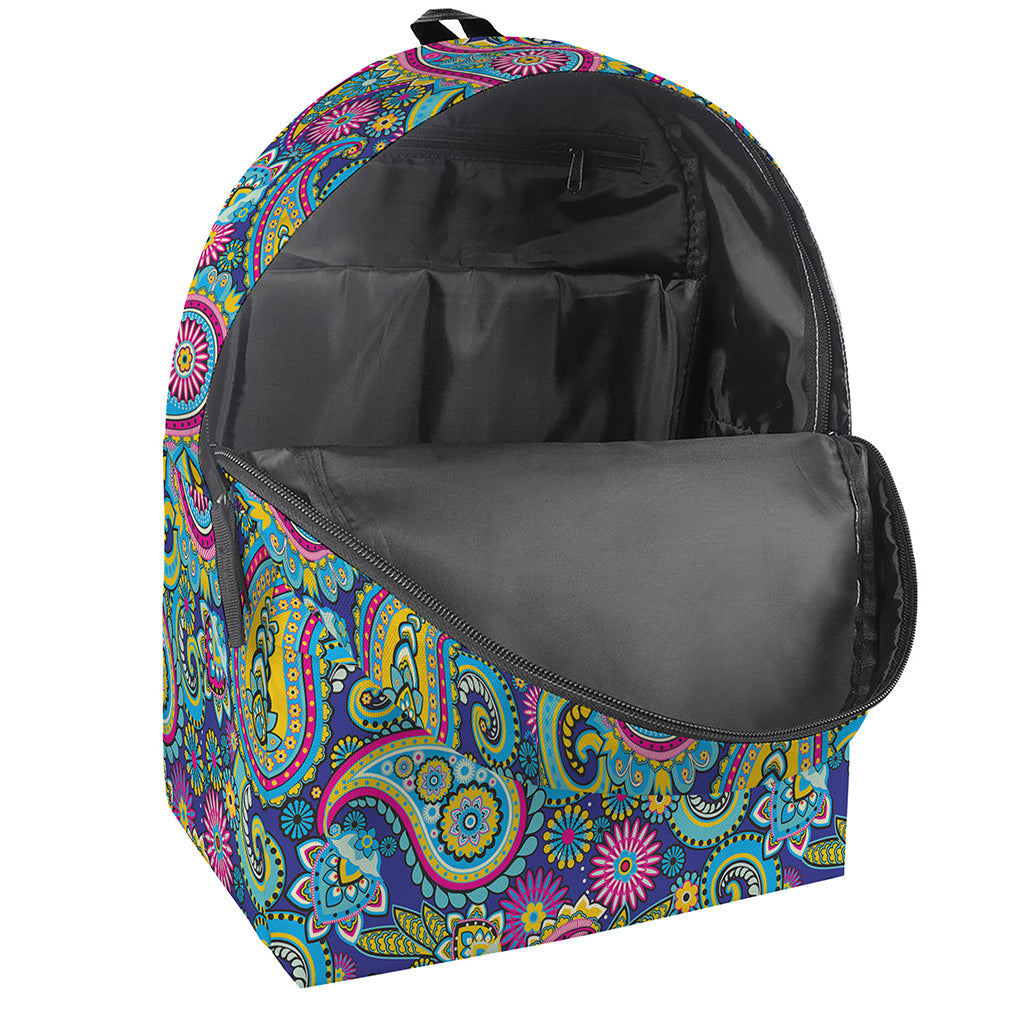 Colorful Paisley Pattern Print Backpack