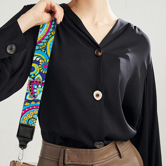 Colorful Paisley Pattern Print Bag Strap