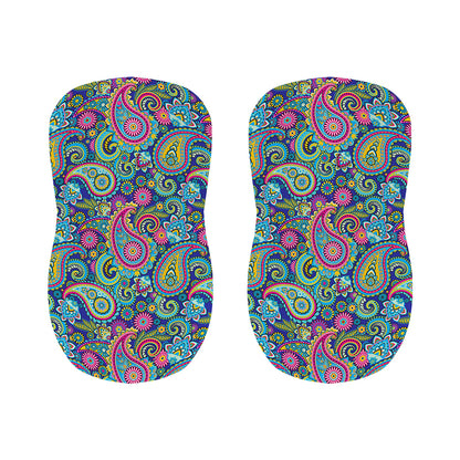 Colorful Paisley Pattern Print Bar Stool Covers
