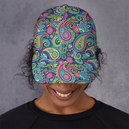 Colorful Paisley Pattern Print Baseball Cap