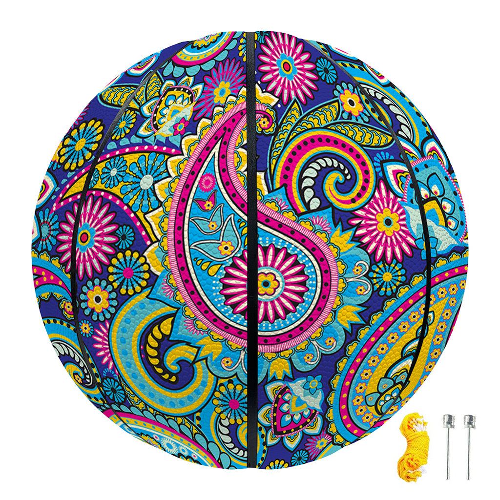 Colorful Paisley Pattern Print Basketball
