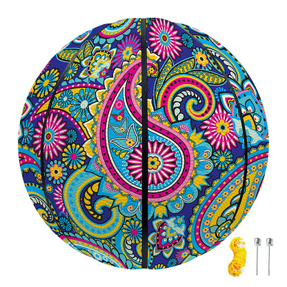 Colorful Paisley Pattern Print Basketball