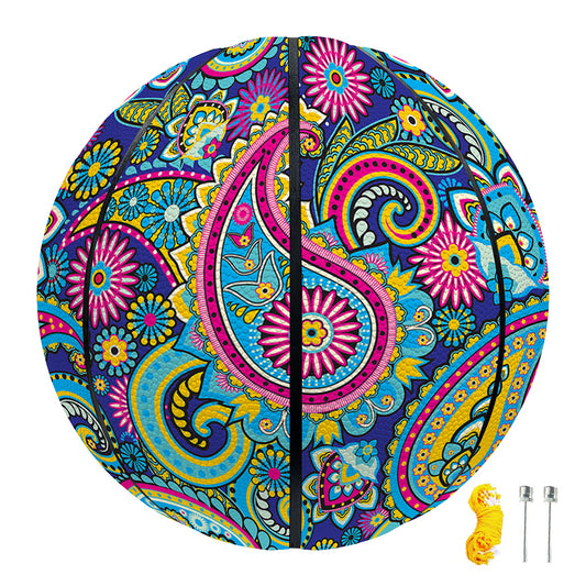Colorful Paisley Pattern Print Basketball