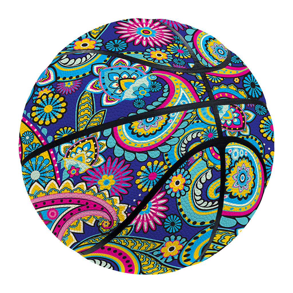 Colorful Paisley Pattern Print Basketball