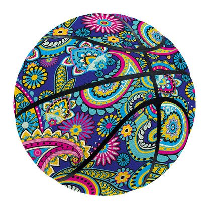 Colorful Paisley Pattern Print Basketball