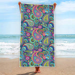 Colorful Paisley Pattern Print Beach Towel