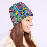 Colorful Paisley Pattern Print Beanie