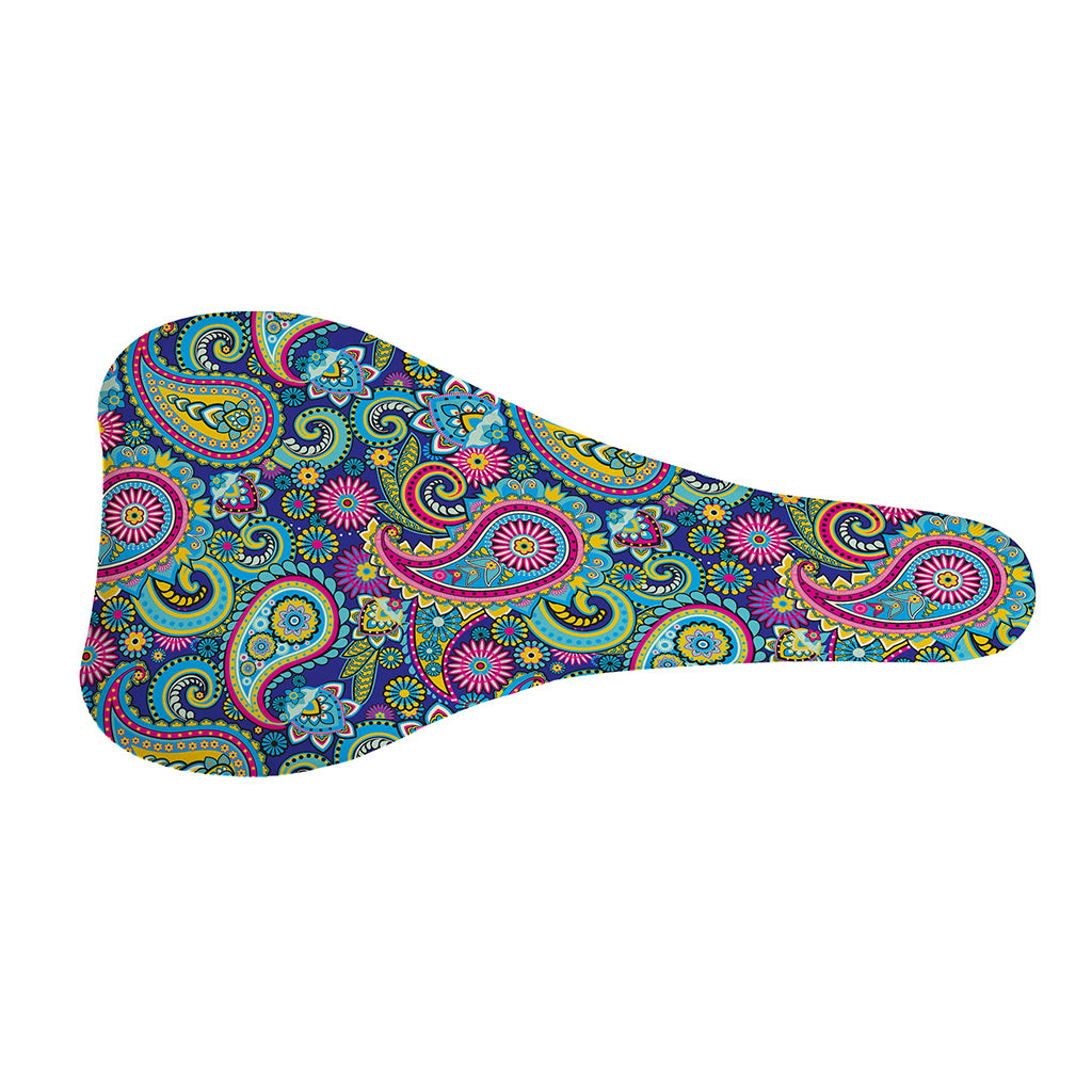 Colorful Paisley Pattern Print Bicycle Seat Cover