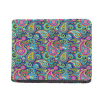 Colorful Paisley Pattern Print Bifold Wallet