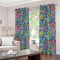 Colorful Paisley Pattern Print Dimout Grommet Curtains