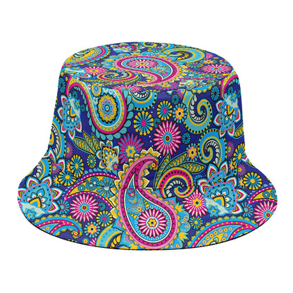 Colorful Paisley Pattern Print Bucket Hat